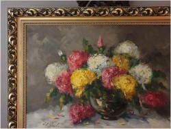 Obraz do salonu! Kwiaty w Wazonie -Jean-Jacques FOULON (1923-1980)