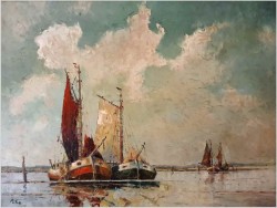 Kutry Rybackie na Redzie - Rudolf PRIEBE (Kiew 1889-1964 Hamburg)