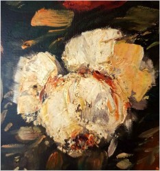 Kompozycja Olejna Kwiatów w Wazonie - Sygn. Miguel XXw.