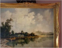 Monachijczyk! Łodzie przy brzegu Herrenchiemsee - Ernst BRÖCKER (1893-1963)
