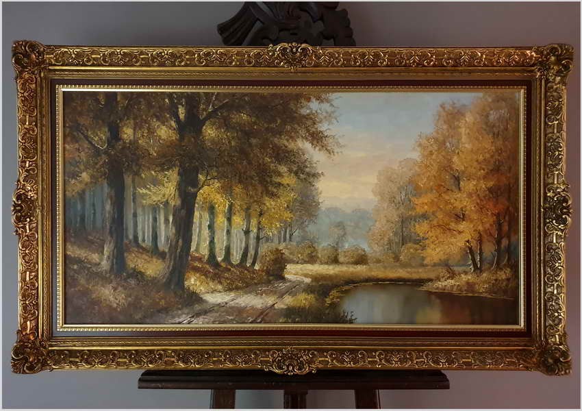 Malarstwo Panoramiczne! Parkowa Aleja - Georg Wegener *1917