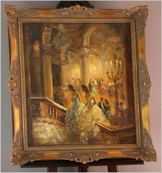 Pozycja Godna Uwagi !!! Scena Rodzajowa w Sali Balowej - Oryg. Richard Schlömer *1921