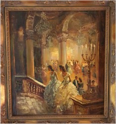 Pozycja Godna Uwagi !!! Scena Rodzajowa w Sali Balowej - Oryg. Richard Schlömer *1921