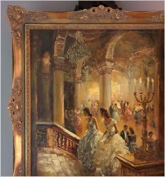 Pozycja Godna Uwagi !!! Scena Rodzajowa w Sali Balowej - Oryg. Richard Schlömer *1921