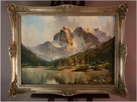 Polecamy Realistyczny Masyw Alpejski - J. E. Lemke (Germany XXw.)