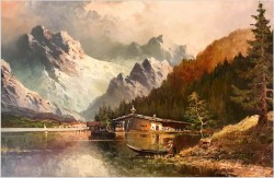 Piękny panoramiczny krajobraz! Am Urnersee - Gustaw Weiss/Guwe