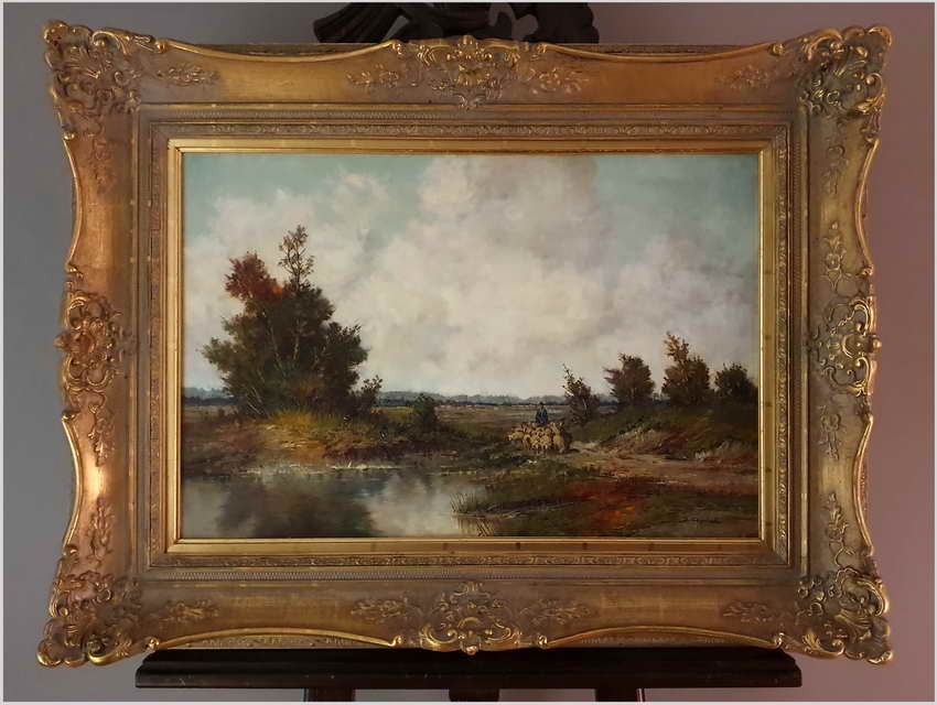 Romantyczny krajobraz. "Pasterz owiec" - Jürgen Sefried *1921