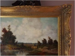 Romantyczny krajobraz. "Pasterz owiec" - Jürgen Sefried *1921