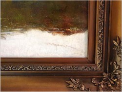 Dzikie kaczki nad leśnym stawem - oryg. Georg Majewicz (1897-1965)