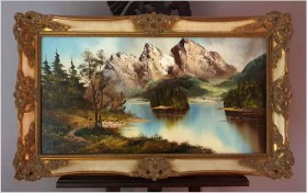 Panoramiczny alpejski krajobraz - oryg. Andreas XXw.