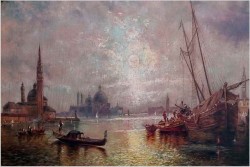 Polecamy widok na Wenecję | Grand Canal. Santa Maria Della Salute - Ziller Leopold (1859-1910)