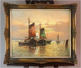 Kutry rybackie na Weneckiej Lagunie - Carol Spree ur.1907r