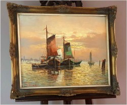 Kutry rybackie na Weneckiej Lagunie - Carol Spree ur.1907r