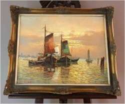 Kutry rybackie na Weneckiej Lagunie - Carol Spree ur.1907r