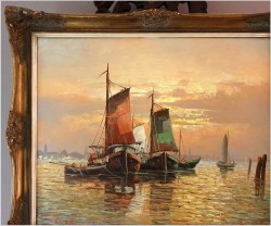 Kutry rybackie na Weneckiej Lagunie - Carol Spree ur.1907r