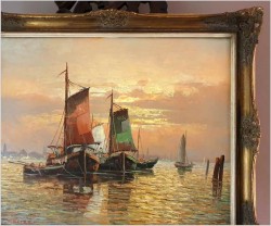 Kutry rybackie na Weneckiej Lagunie - Carol Spree ur.1907r