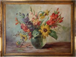 Kompozycja kwiatów w wazonie - Hedwig Petermann *1877