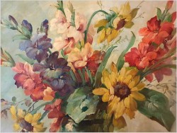 Kompozycja kwiatów w wazonie - Hedwig Petermann *1877