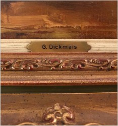 Notowane malarstwo! Gosposia obierająca jabłka - Dickmeis Gerhard (1918 -1978)