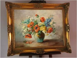 Kompozycja wiosennych kwiatów w wazonie - Hedwig Petermann *1877