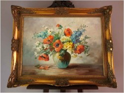 Kompozycja wiosennych kwiatów w wazonie - Hedwig Petermann *1877