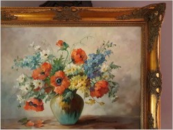 Kompozycja wiosennych kwiatów w wazonie - Hedwig Petermann *1877