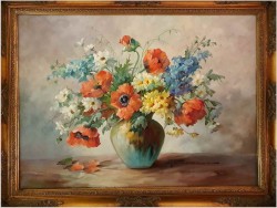 Kompozycja wiosennych kwiatów w wazonie - Hedwig Petermann *1877