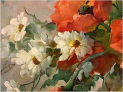 Kompozycja wiosennych kwiatów w wazonie - Hedwig Petermann *1877