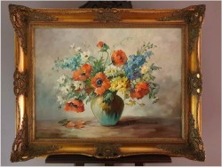 Kompozycja wiosennych kwiatów w wazonie - Hedwig Petermann *1877