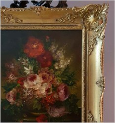 Imponujący bukiet kwiatowy. Martwa natura - Helga Samara (München *1941)