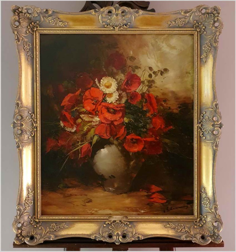 Malarstwo Godne Polecenia! Maki w Wazonie - Dickmeis Gerhard *1918