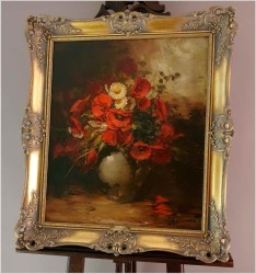 Malarstwo Godne Polecenia! Maki w Wazonie - Dickmeis Gerhard *1918