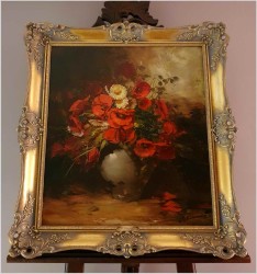 Malarstwo Godne Polecenia! Maki w Wazonie - Dickmeis Gerhard *1918