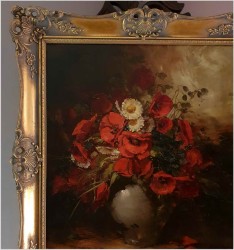 Malarstwo Godne Polecenia! Maki w Wazonie - Dickmeis Gerhard *1918