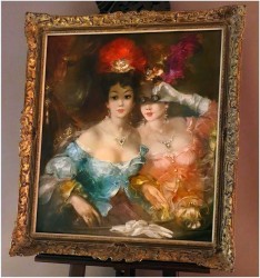 Scena w teatrze - Kömpöczy Balogh Endre (Hungary 1911-1977)