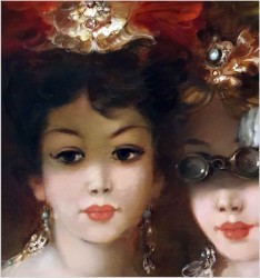 Scena w teatrze - Kömpöczy Balogh Endre (Hungary 1911-1977)