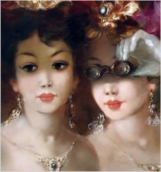 Scena w teatrze - Kömpöczy Balogh Endre (Hungary 1911-1977)