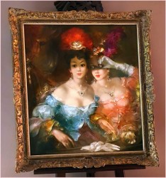 Scena w teatrze - Kömpöczy Balogh Endre (Hungary 1911-1977)