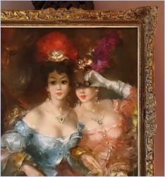 Scena w teatrze - Kömpöczy Balogh Endre (Hungary 1911-1977)