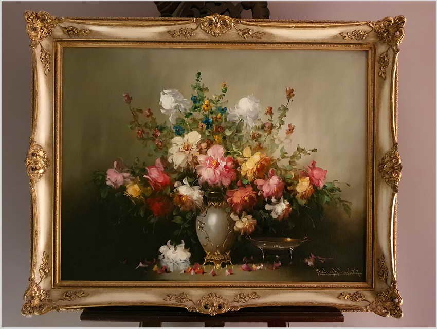 Pałacowe malarstwo! Kwiaty w wazonie - Balogh Judith (Budapest *1944)