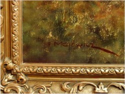 MALARSTWO AUKCYJNE! JELEŃ NA RYKOWISKU - Georg Majewicz (1897 - 1965 Niemcy)