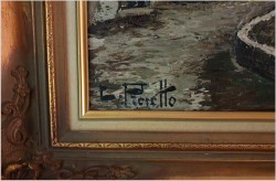 Szpachlowa technika! Lago di Como Brieno - Constantino PROIETTO (1910-1979)