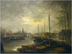 Widok na Amsterdam - Johannes Hubertus Hendrikus BÉVORT (1917-1996)