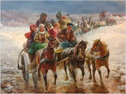 Weselny Orszak w Zimowej Aurze - Gustav Prucha (Austrian 1875-1952) 