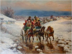 Weselny Orszak w Zimowej Aurze - Gustav Prucha (Austrian 1875-1952) 