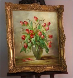 Tulipany w Szklanym Wazonie - Hedwig Petermann *1877