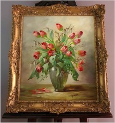 Tulipany w Szklanym Wazonie - Hedwig Petermann *1877