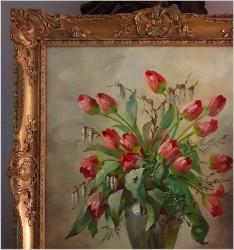 Tulipany w Szklanym Wazonie - Hedwig Petermann *1877