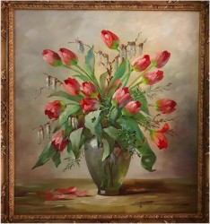 Tulipany w Szklanym Wazonie - Hedwig Petermann *1877
