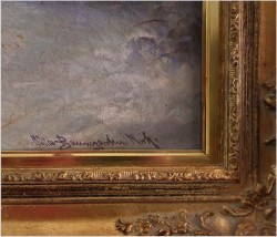 Aukcyjny Malarz! Zimowy wieczór - Carl Müller-Baumgarten (1879-1964)